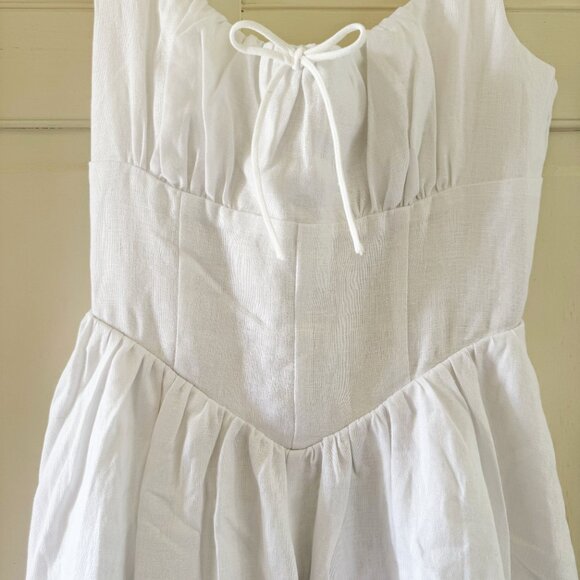Reformation Balia Linen Dress in white size 2 - Picture 6 of 10
